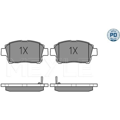 025 235 1017/PD Bremsbelagsatz, Scheibenbremse MEYLE-PD: Advanced performance and design.