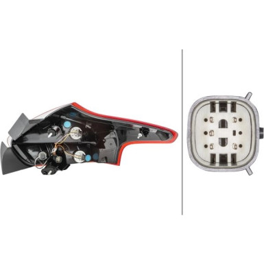 Hella 2 x HELLA Heckleuchte 2VP 354 828-051