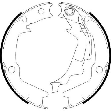 Hella | Bremsbackensatz, Feststellbremse | 8DA 355 050-131