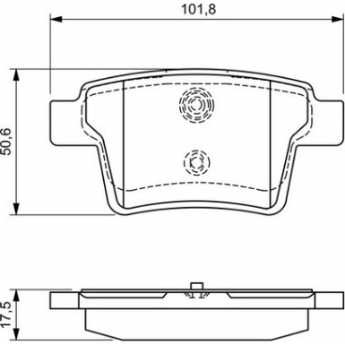 BOSCH Bremsbelagsatz, Scheibenbremse 0 986 494 076