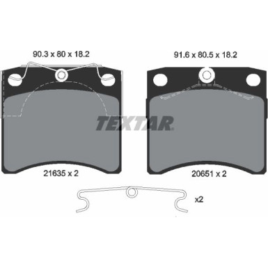 Textar Bremsbelagsatz, Scheibenbremse Q+ 2163501