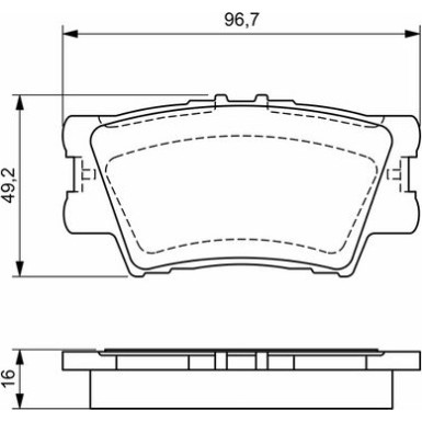 BOSCH Bremsbelagsatz, Scheibenbremse 0 986 494 154