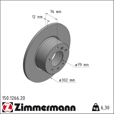 Zimmermann Bremsscheibe Coat Z 150.1266.20
