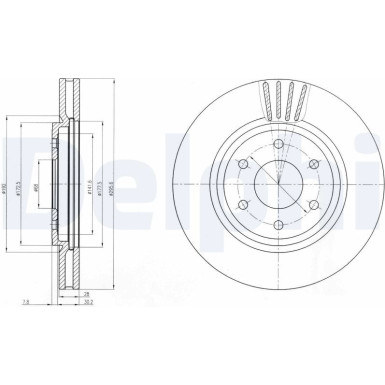 Delphi | Bremsscheibe | BG4205