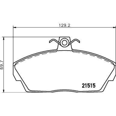 Hella | Bremsbelagsatz, Scheibenbremse | 8DB 355 018-431
