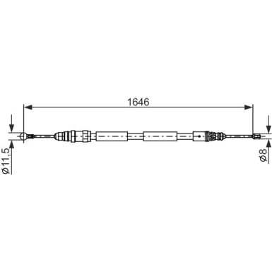 1 987 482 681 Seilzug, Feststellbremse 1 987 482 681 Seilzug, Feststellbremse