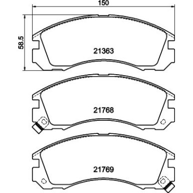 8DB 355 016-531 Bremsbelagsatz, Scheibenbremse