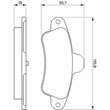0 986 424 277 Bremsbelagsatz, Scheibenbremse