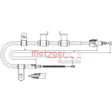 Metzger | Seilzug, Feststellbremse | 17.2540 Metzger | Seilzug, Feststellbremse | 17.2540