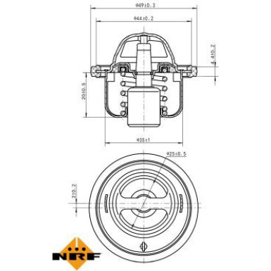 NRF Thermostat, Kühlmittel EASY FIT 725076 NRF Thermostat, Kühlmittel EASY FIT 725076