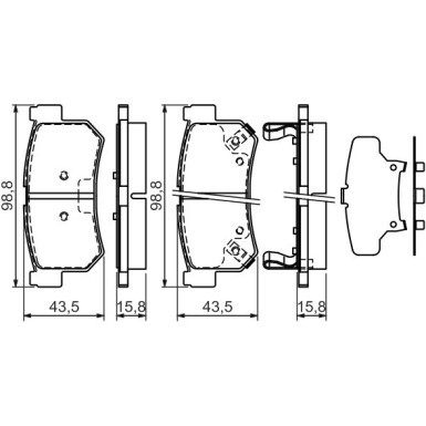0 986 494 237 Bremsbelagsatz, Scheibenbremse