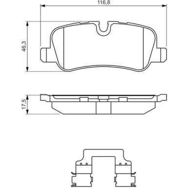 0 986 494 636 Bremsbelagsatz, Scheibenbremse