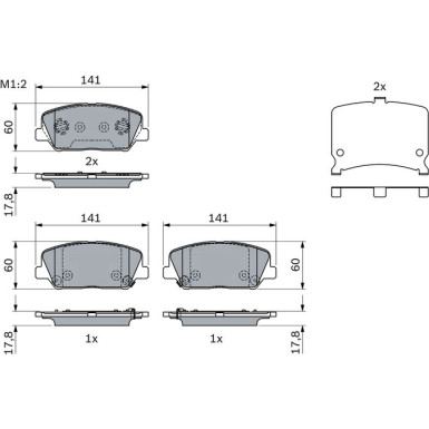 0 986 494 671 Bremsbelagsatz, Scheibenbremse