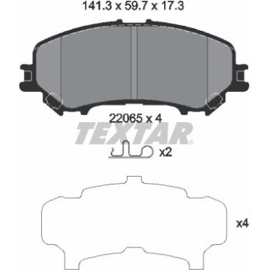2206503 Bremsbelagsatz, Scheibenbremse