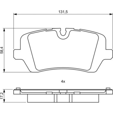 0 986 494 810 Bremsbelagsatz, Scheibenbremse
