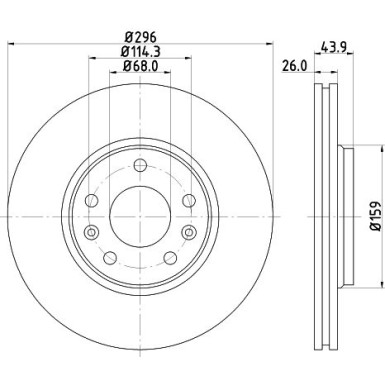 Hella | Bremsscheibe | 8DD 355 129-131
