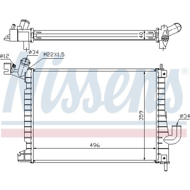 Nissens | Kühler, Motorkühlung | 63019A