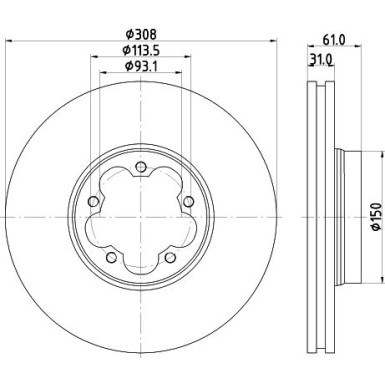 Hella | Bremsscheibe | 8DD 355 122-801
