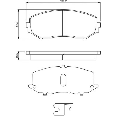 BOSCH Bremsbelagsatz, Scheibenbremse 0 986 494 241