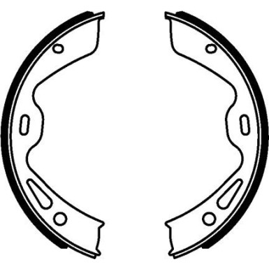 Hella | Bremsbackensatz, Feststellbremse | 8DA 355 050-961