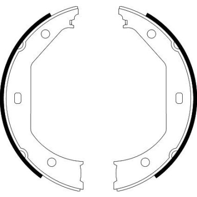 Hella | Bremsbackensatz, Feststellbremse | 8DA 355 050-381