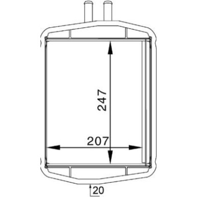 Mahle Wärmetauscher, Innenraumheizung BEHR AH 152 000S