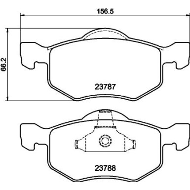 Hella | Bremsbelagsatz, Scheibenbremse | 8DB 355 010-141
