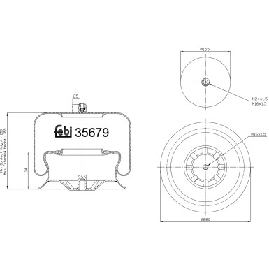 FEBI BILSTEIN 35679 Federbalg, Luftfederung