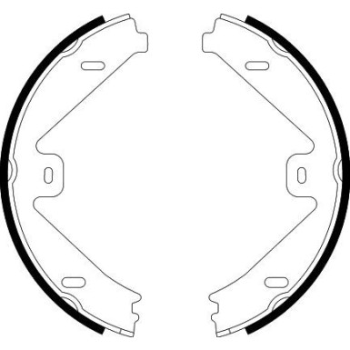 Hella | Bremsbackensatz, Feststellbremse | 8DA 355 050-081