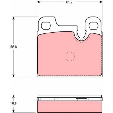GDB258 Bremsbelagsatz, Scheibenbremse