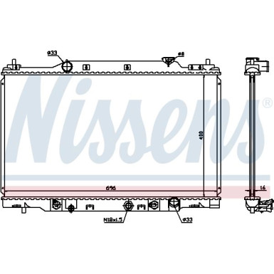Nissens | Kühler, Motorkühlung | 68104