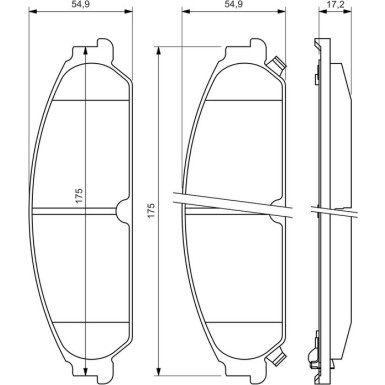BOSCH Bremsbelagsatz, Scheibenbremse 0 986 494 483