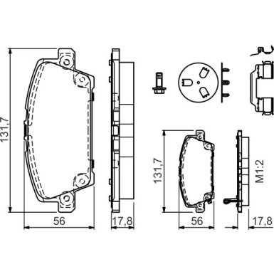 0 986 494 611 Bremsbelagsatz, Scheibenbremse