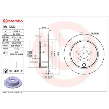 Brembo | Bremsscheibe | 08.C661.11
