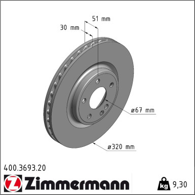 Zimmermann Bremsscheibe Coat Z 400.3693.20