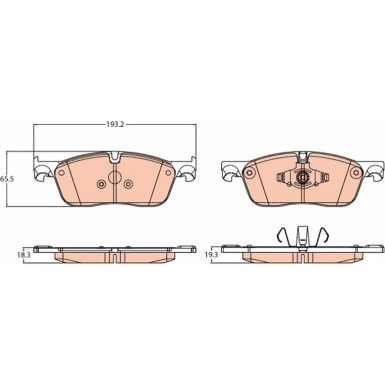 GDB2100 Bremsbelagsatz, Scheibenbremse