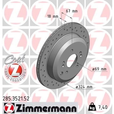Zimmermann Bremsscheibe SPORT Z 285.3521.52