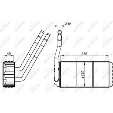 54263 Wärmetauscher, Innenraumheizung