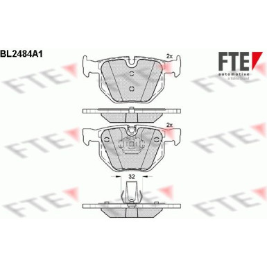 FTE | Bremsbelagsatz, Scheibenbremse | 9010760