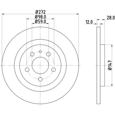 Hella | Bremsscheibe | 8DD 355 109-151