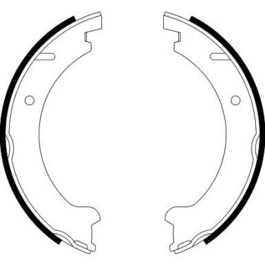Hella | Bremsbackensatz, Feststellbremse | 8DA 355 050-361