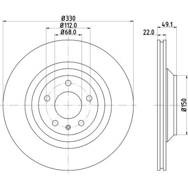 Hella Pagid | Bremsscheibe | 8DD 355 128-321