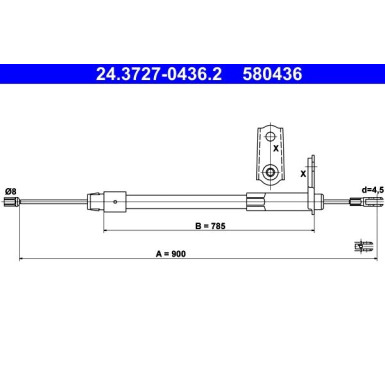 24.3727-0436.2 Seilzug, Feststellbremse