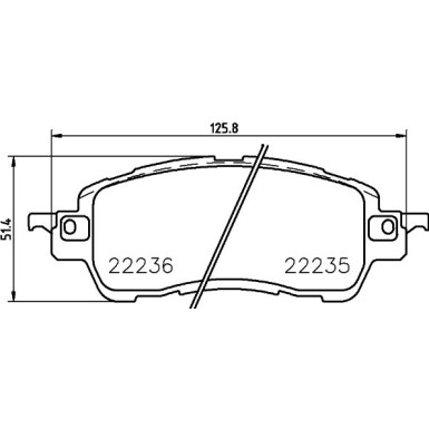 Hella | Bremsbelagsatz, Scheibenbremse | 8DB 355 024-721