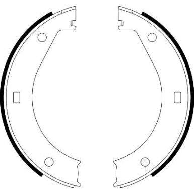 Hella | Bremsbackensatz, Feststellbremse | 8DA 355 050-311