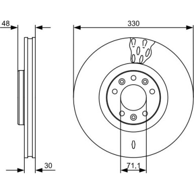 BOSCH | Bremsscheibe | 0 986 479 529