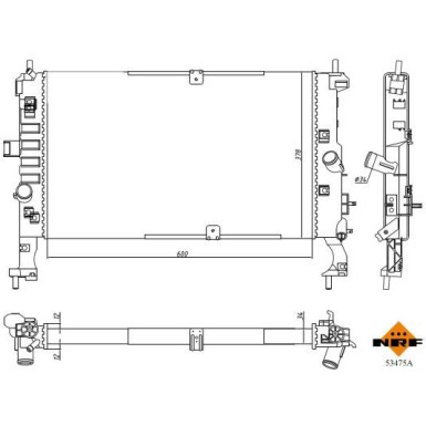 53475A Kühler, Motorkühlung Economy Class