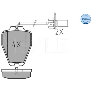 Meyle Bremsbelagsatz, Scheibenbremse MEYLE-ORIGINAL: True to OE 025 232 8017/W Meyle Bremsbelagsatz, Scheibenbremse MEYLE-ORIGINAL: True to OE 025 232 8017/W