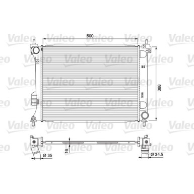 Valeo | Kühler, Motorkühlung | 701729