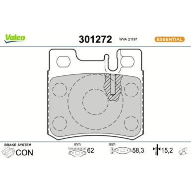 301272 Bremsbelagsatz, Scheibenbremse ESSENTIAL